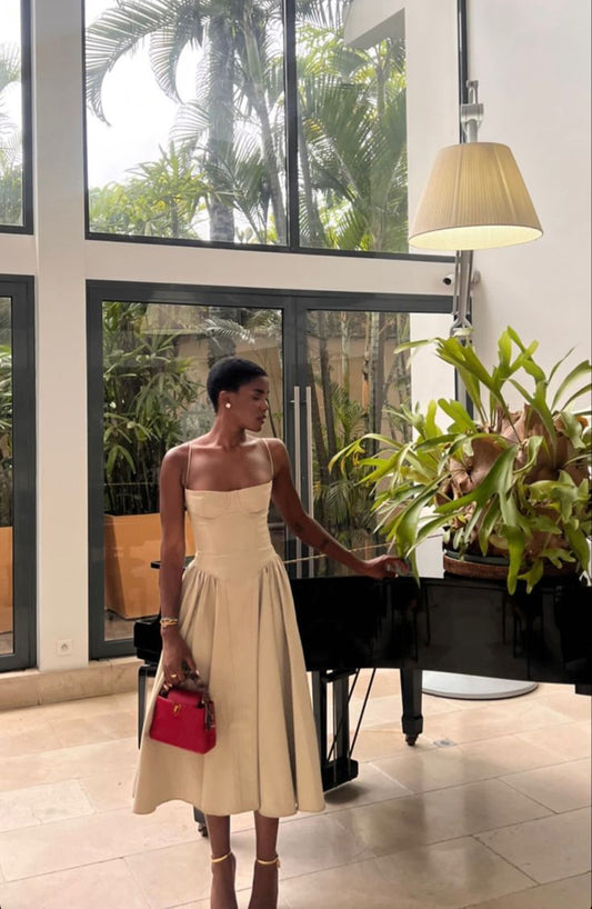 A Line Sexy Sleeveless Maxi Dresses Elegant Evening Dress S6813