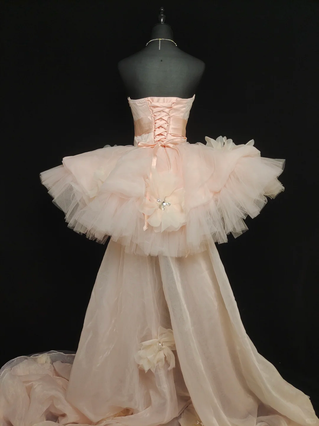 Blush Pink Strapless Party Dress, Long Formal Evening Gowns S6876