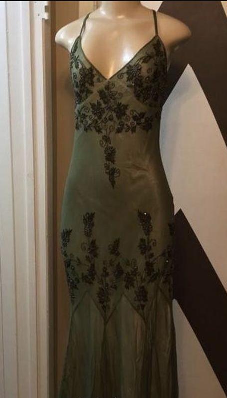Vintage Straps Green Prom Dresses Birthday Outfit S6474