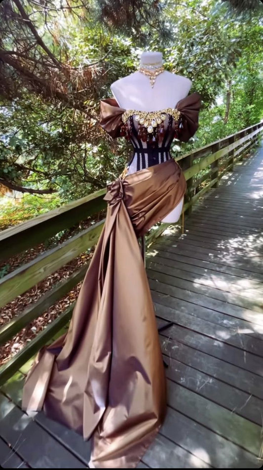 Unique Prom Dresses Beaded evening dress S5991