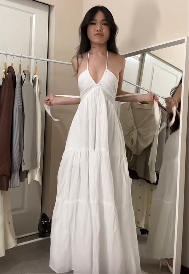 Sexy White Sleeveless Long Prom Dress,White Evening Dress S6439