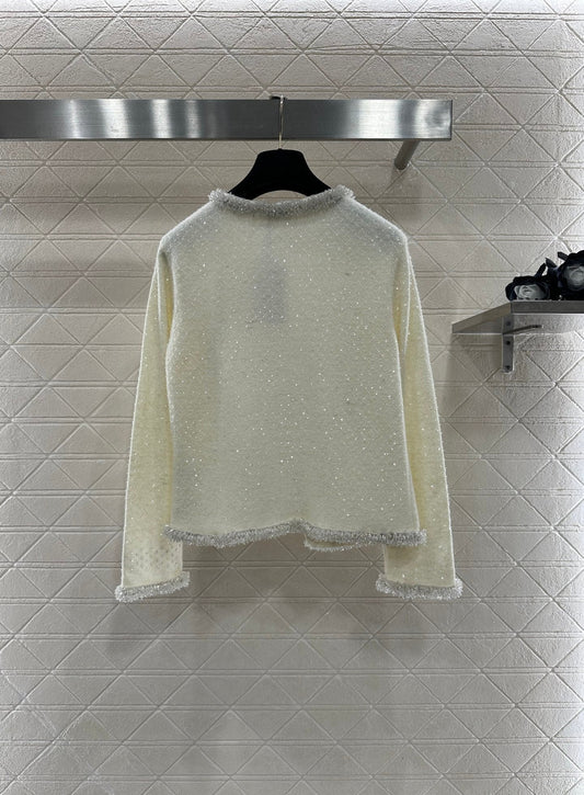 CELINE 25S BEADED KNIT CARDIGAN 0124