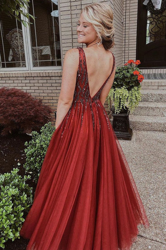 Sparkly Long Prom Dress with Beaded Top fg3168