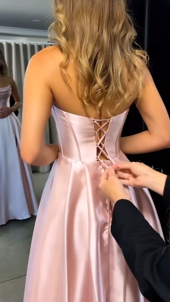 A Line Pink Formal Dress Party Dress Long Evening Dress Prom Dresses fg7815