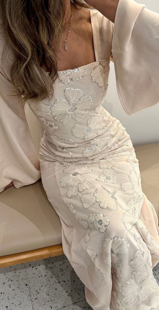 Square Neck New Arrive Long Party Dress Elegant Evening Gown S6689