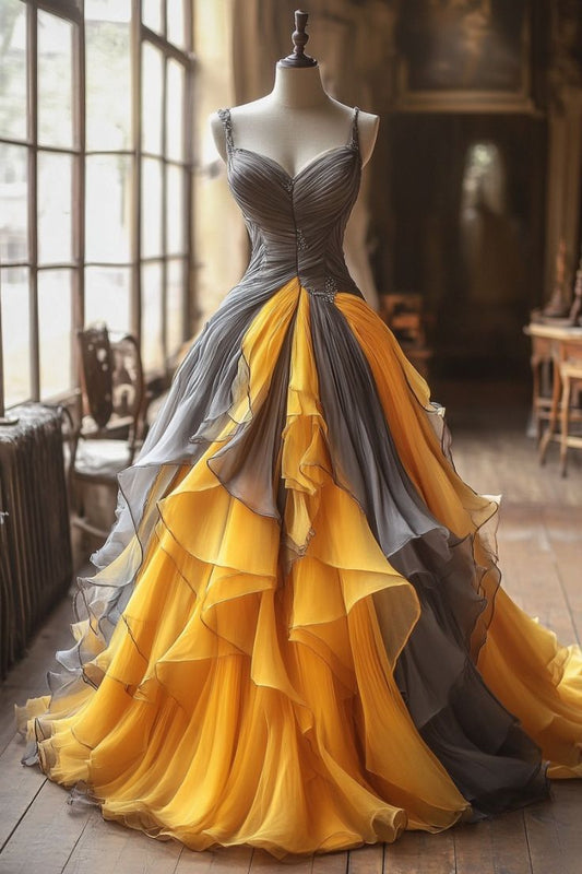 A Line Tulle Party Prom Dresses Long Evening Dress S6609