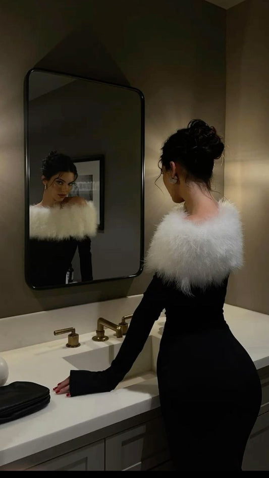 Women Dresses Sexy Off Shoulder Long Sleeve Elegant Evening Party Gown S6736