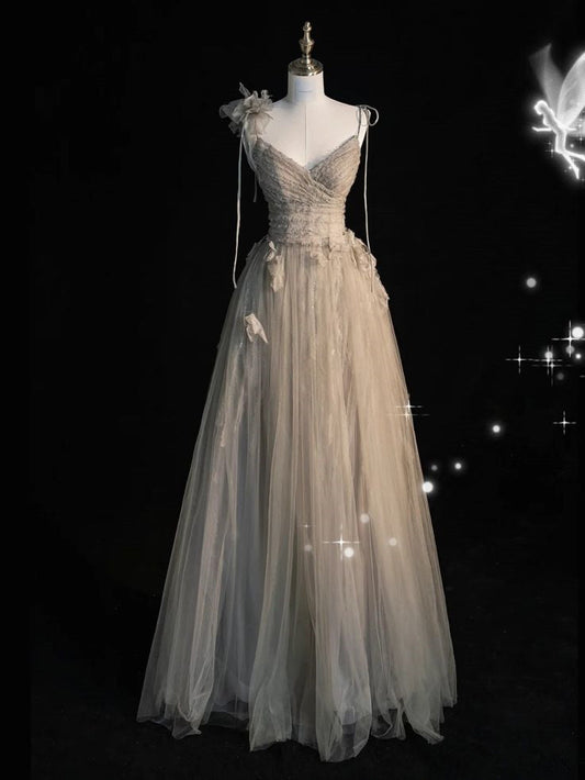 A Line Tulle Long Prom Dress,Evening Dress S6683