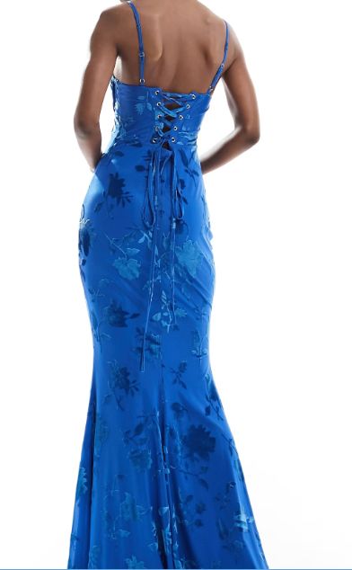 Sexy Mermaid Spaghetti Straps Royal Blue Long Evening Dress Party Dress Prom Dress S6684