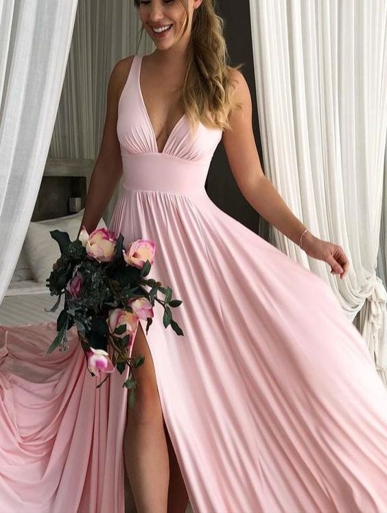 Pink Prom Dress,Long Evening Dress S5188