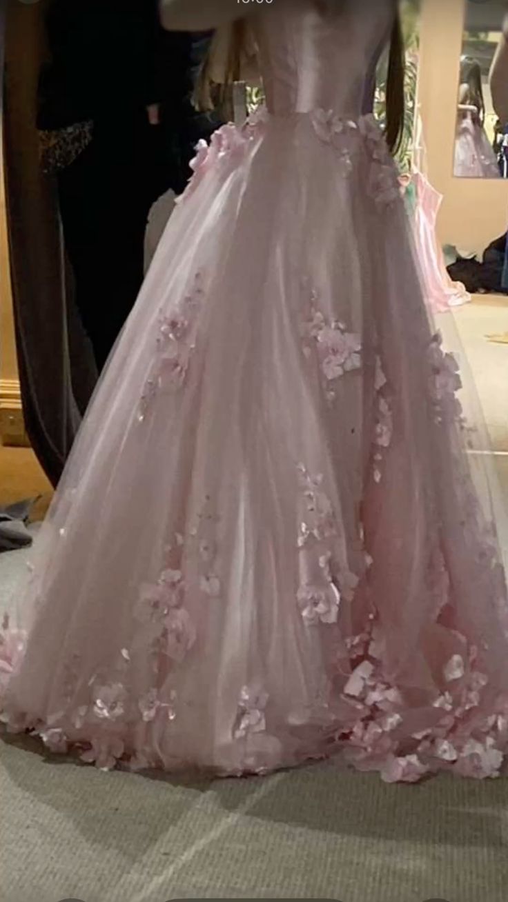 Pink Tulle Prom Party Dress Graduation Dress Evening Dress Birthday Dress fg8453