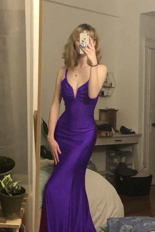 Burgundy mermaid long prom evening dress fg3068