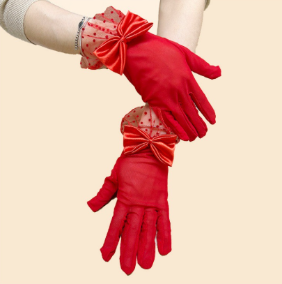Lace gloves women elegant short gloves tea party gloves summer gloves women girls wedding S6211