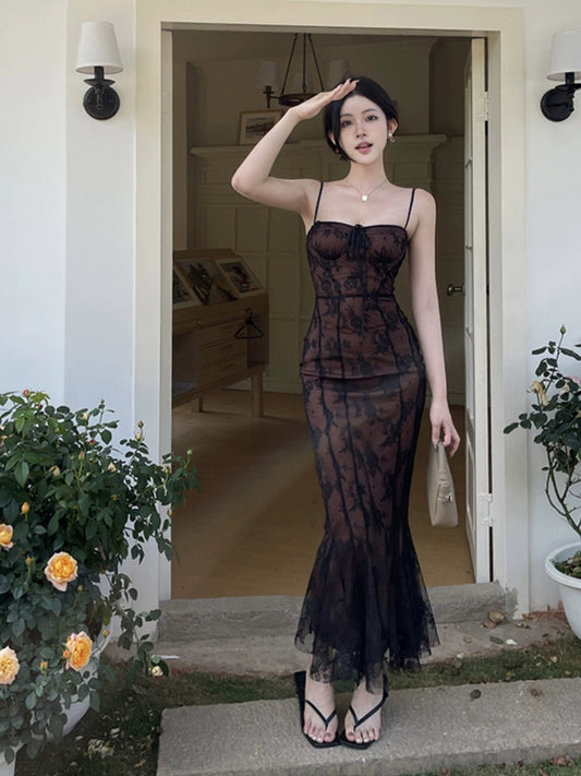 sexy lace suspender dress for women S5464