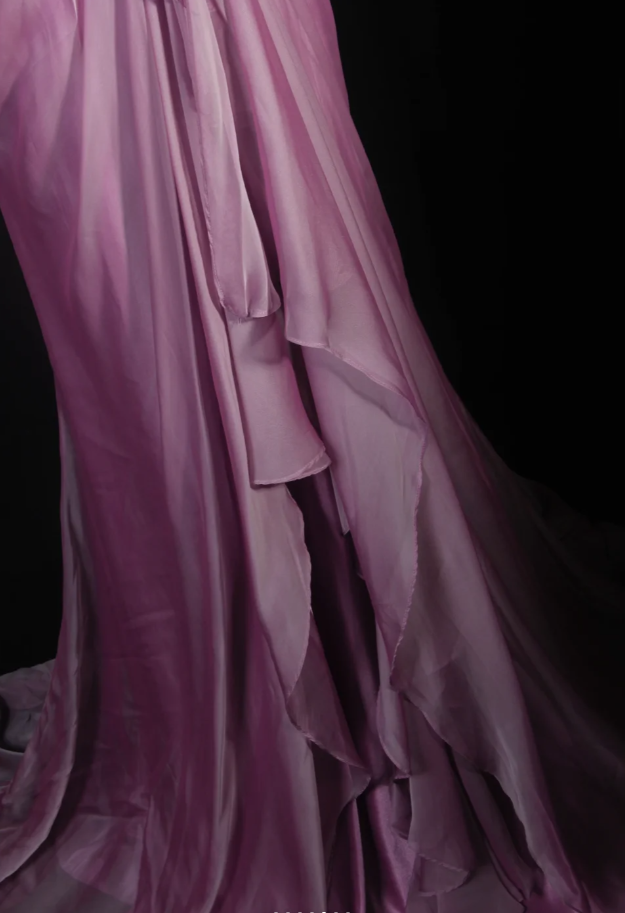 Pretty One Shoulder Chiffon Satin Mermaid Long Wedding Guest Dress Formal Birthday Party Dress With Appliques D2248