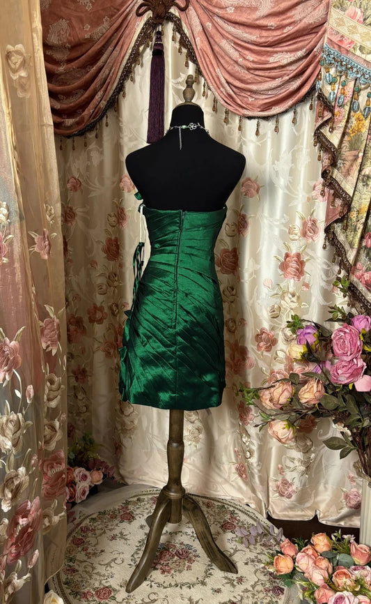 Pretty Homecoming Dress Sweetheart Fold Flowers Prom Dress Back to School Outfits Party Dress D6132