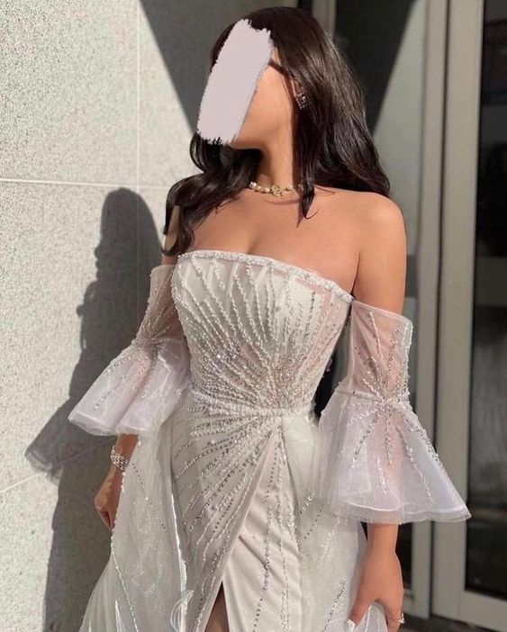Chic A-line Strapless Prom Dress,Fashion Evening Dress Y6708