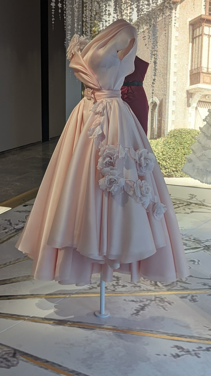 Elegant Pink Sleeveless A-Line Satin Long Formal Party Dresses Birthday Outfits, D1214