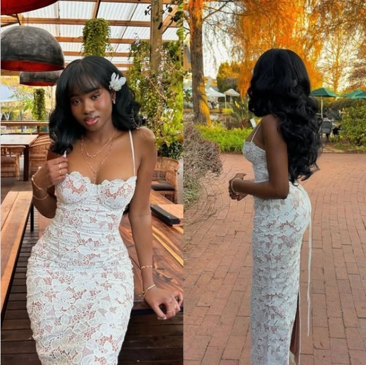 Elegant Lace Long Prom Dress Evening Party Dress S7072
