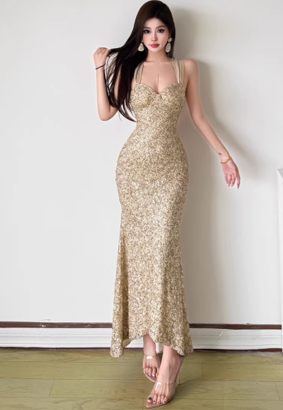 Fashion Gold Women‘s Dress S404