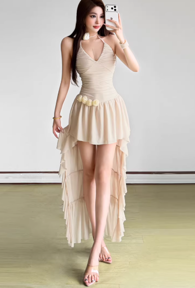 Fashion Apricot Women‘s Dress S416
