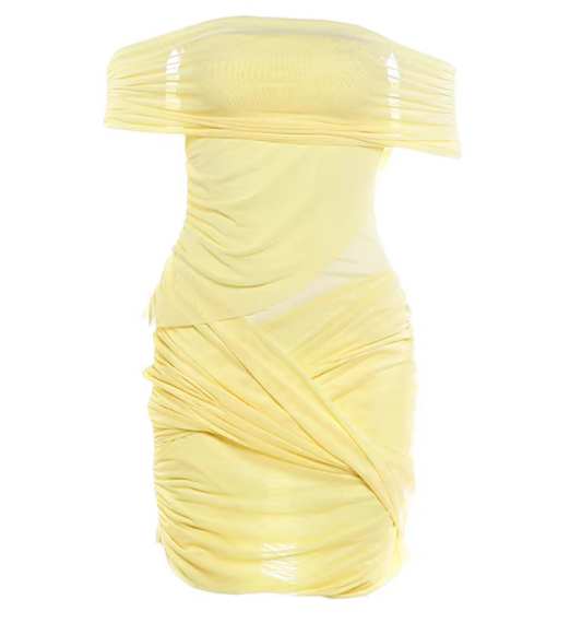Fashion Yellow Women‘s Dress S370