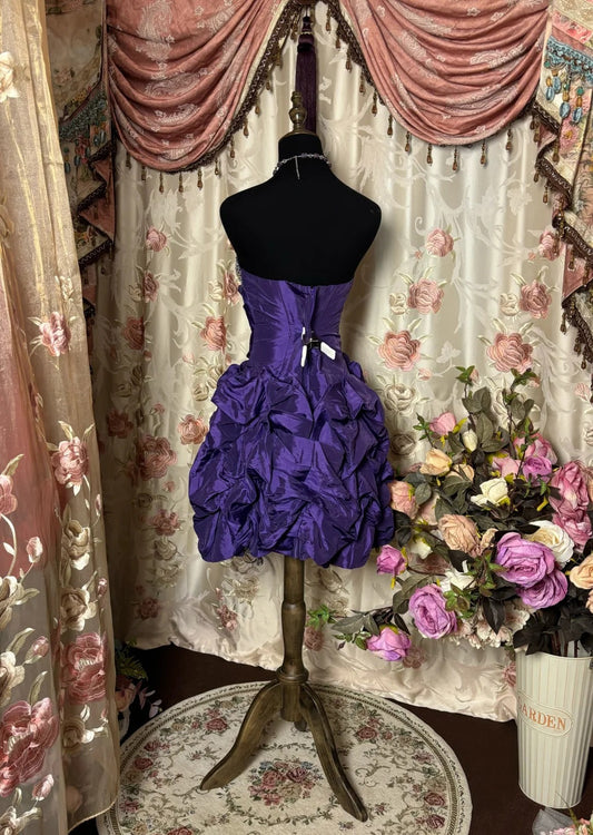Charming Homecoming Dress Sweetheart Fold Cascade Rinestone Prom Dress Back to School Outfits Party Dress D6143