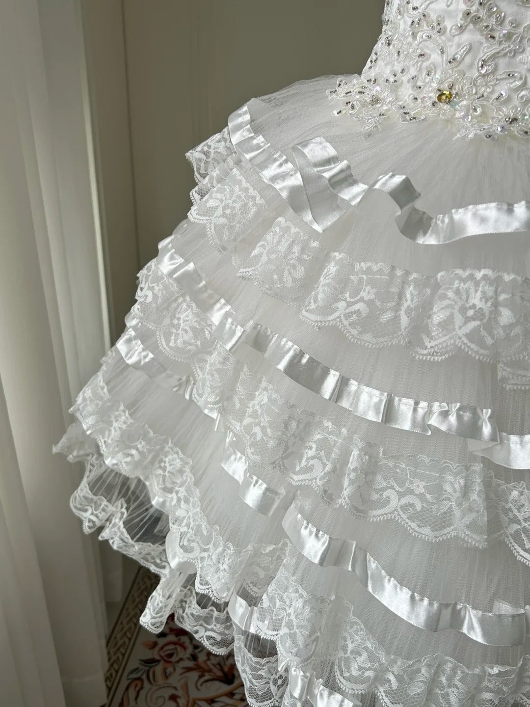 Chic Homecoming Dress Strapless Cascade Lace Back to School Outfits Party Dress D6464