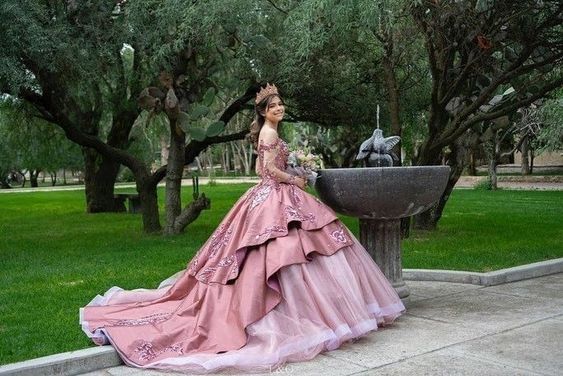Sparkle Pink Vestidos De 15 Quinceanera Dress Princess Sequin Ball Gown Sweet 15 Birthday Dress