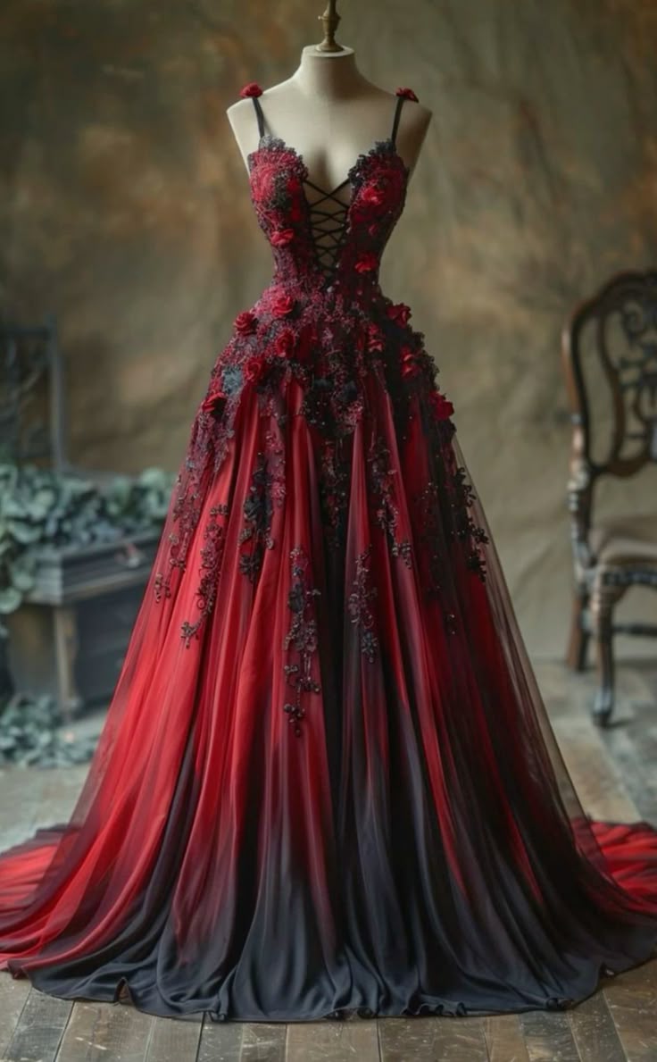 Vintage A Line Tulle Appliques Prom Party Dresses Ombre Evening Prom Dresses S7151