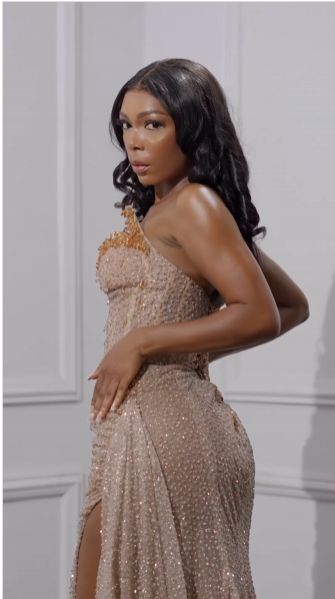 Shiny Long Prom Dress With Split,Charming Evening Gown S6173