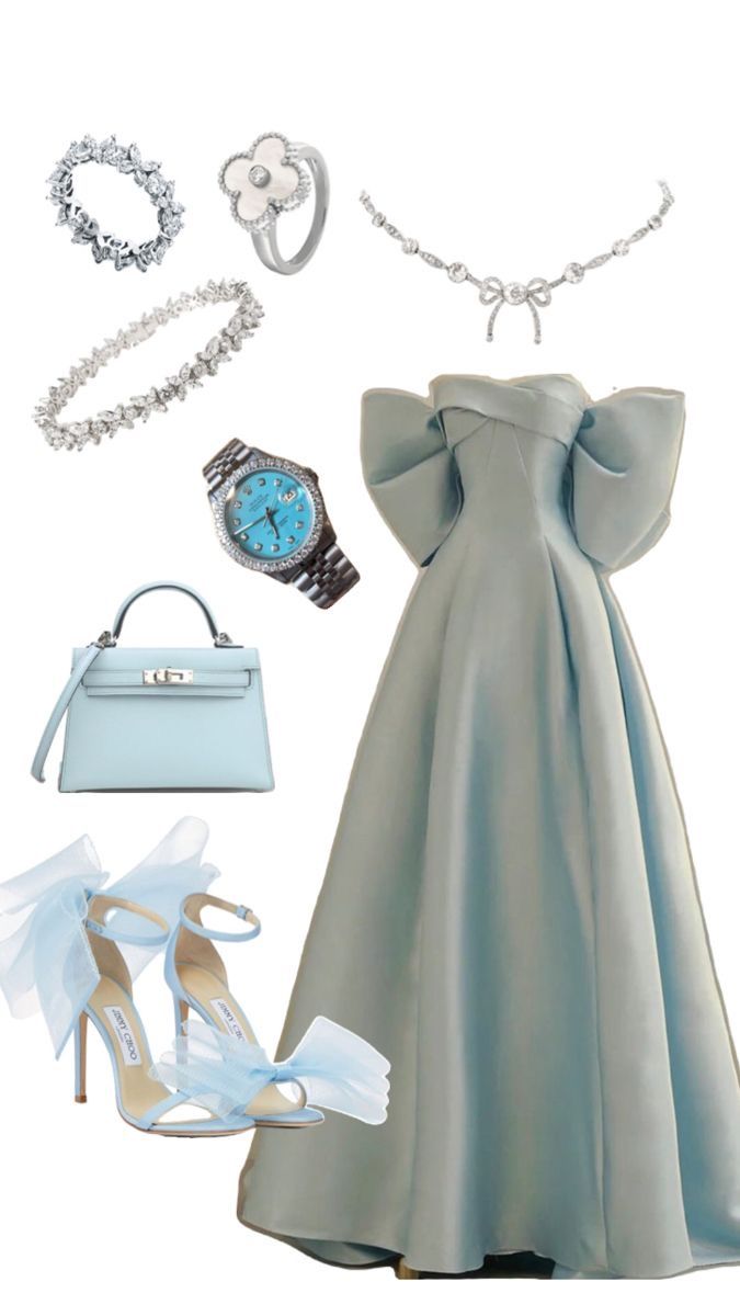 Sky Blue Long Satin Prom Dress With Big Bow In Back fg7997