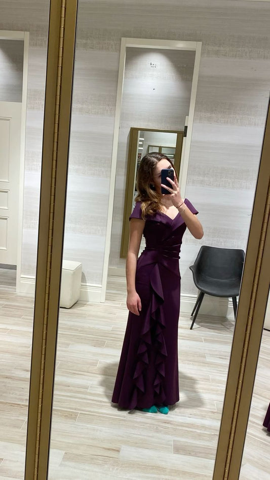 Off The Shoulder Long Evening Prom Dresses, Custom Made Prom Dress fg5599