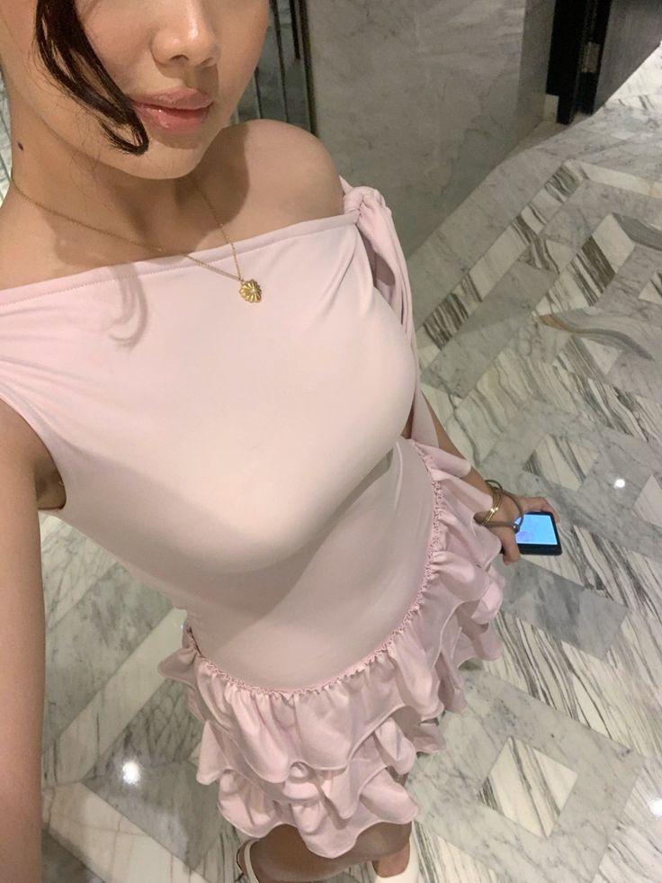 Pink Ruffles Birthday Outfit Short Evening Dress Short Party Dress Cocktail Dresses fg8052