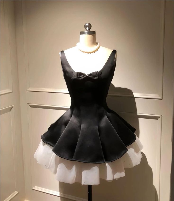 A Line Black Short Prom Dress Birthday Party Dress Homecoming Dress fg8115