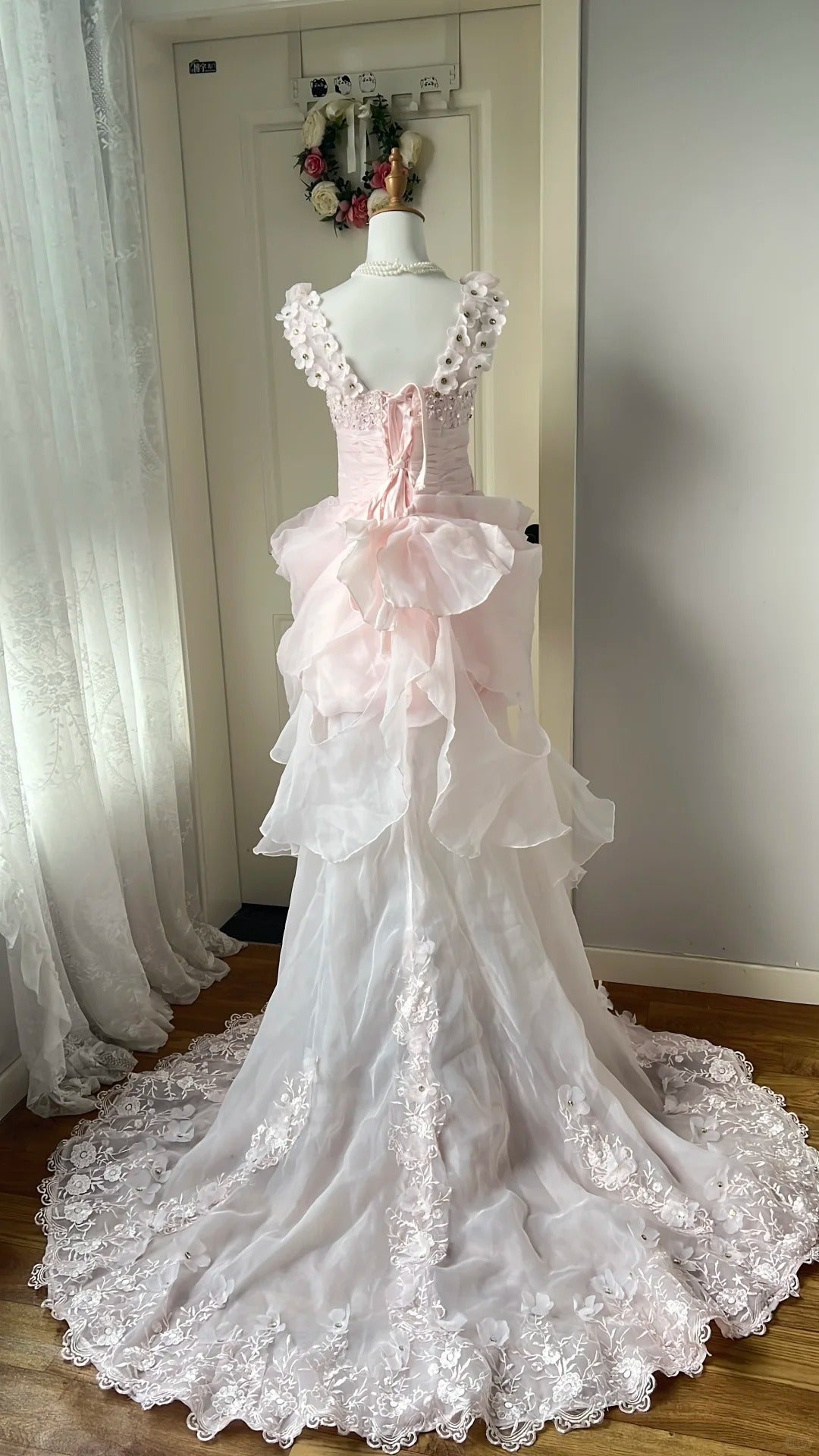 Pretty Homecoming Dress Sheer Strap Tulle Rinestone Back to School Outfits Party Dress D6458