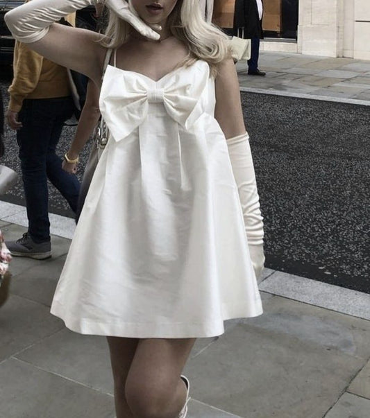 White Homecoming Dress Short Party Dress fg5710