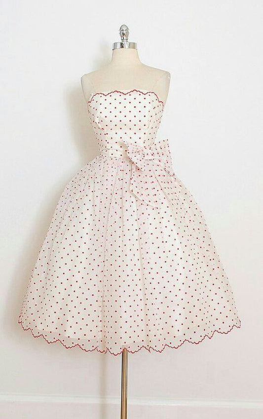 Women Vintage A-line Sweet Homecoming Dress Short Prom Dress fg5774