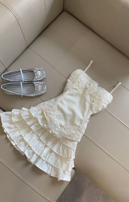 Sexy Ivory Short Prom Dress Mini Birthday Party Dress Homecoming Dress fg8157