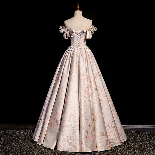 Satin Sweetheart Off Shoulder Long Formal Dress, Evening Dress Prom Dress S5376