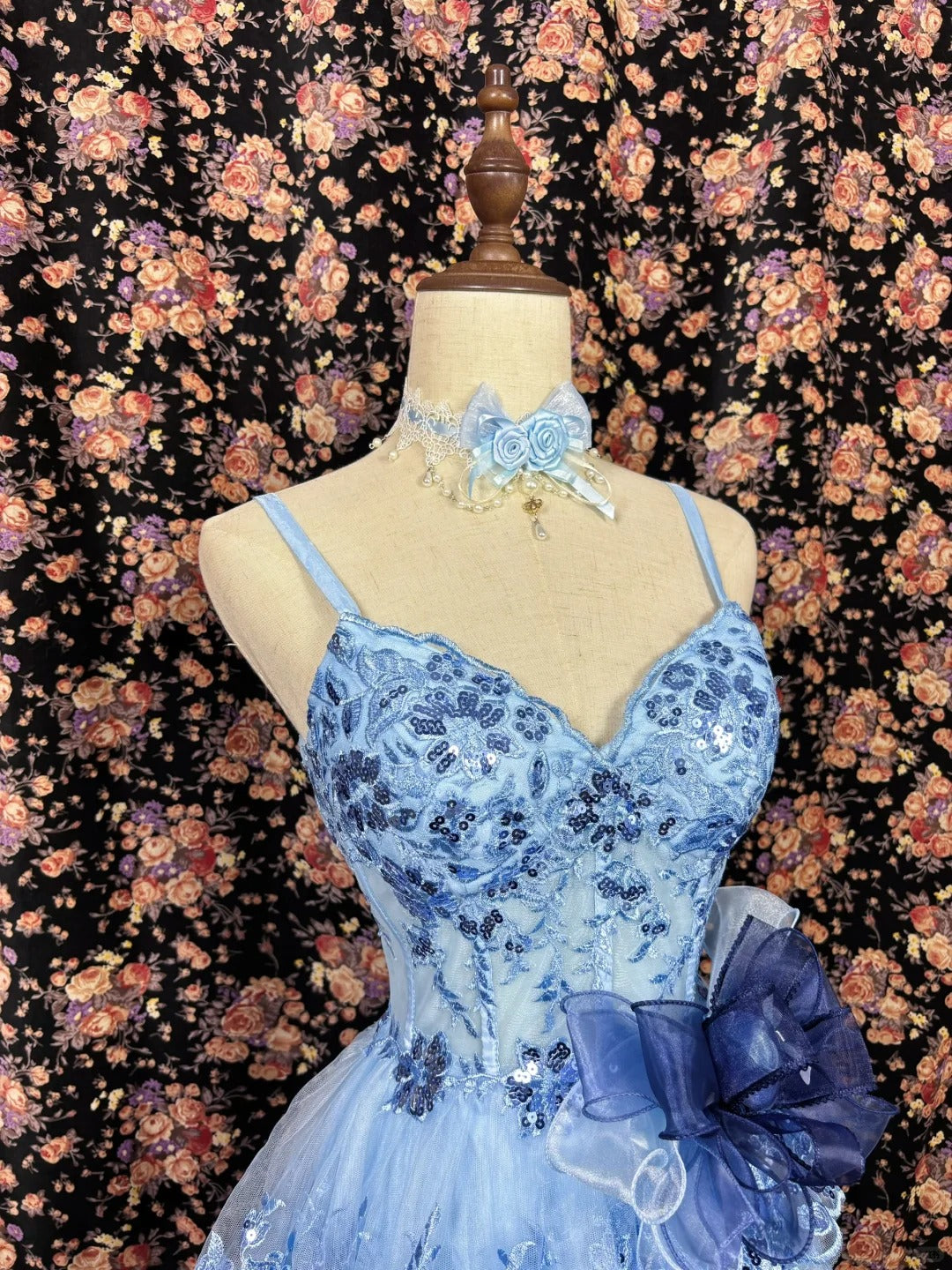 New Homecoming Dress Spaghetti Straps Lace Sequins Flower Prom Dress Back to School Outfits Party Dress D6128