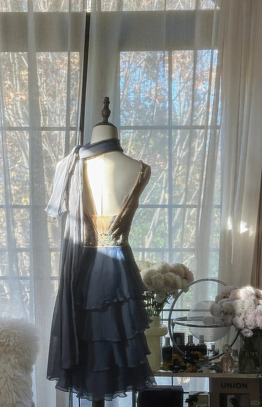 Pretty Homecoming Dress V Neck Tulle Dress Back to School Outfits Party Dress D6432