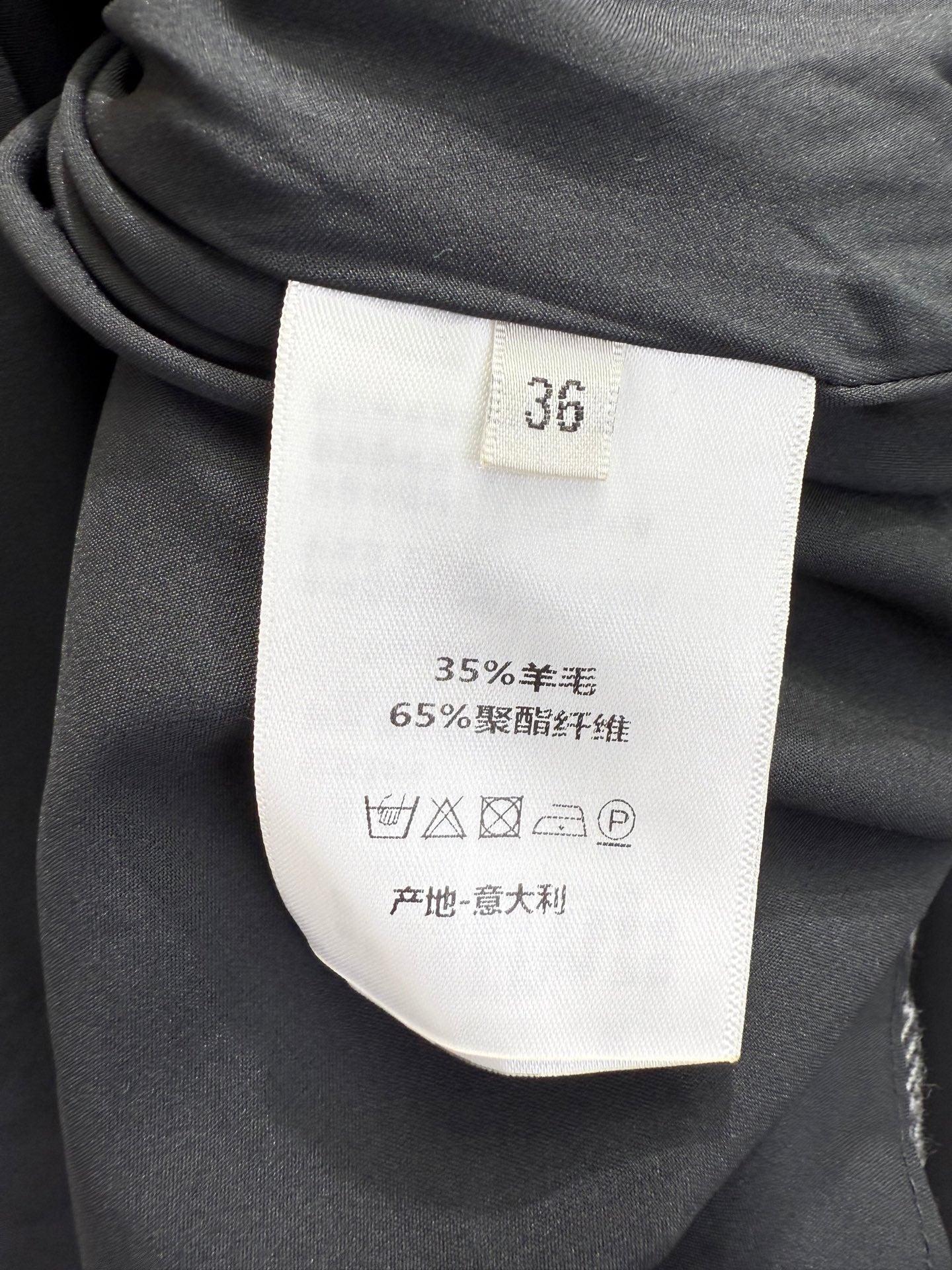CD 25SS Long Dress With A Fabric Belt Gray Wool 306573