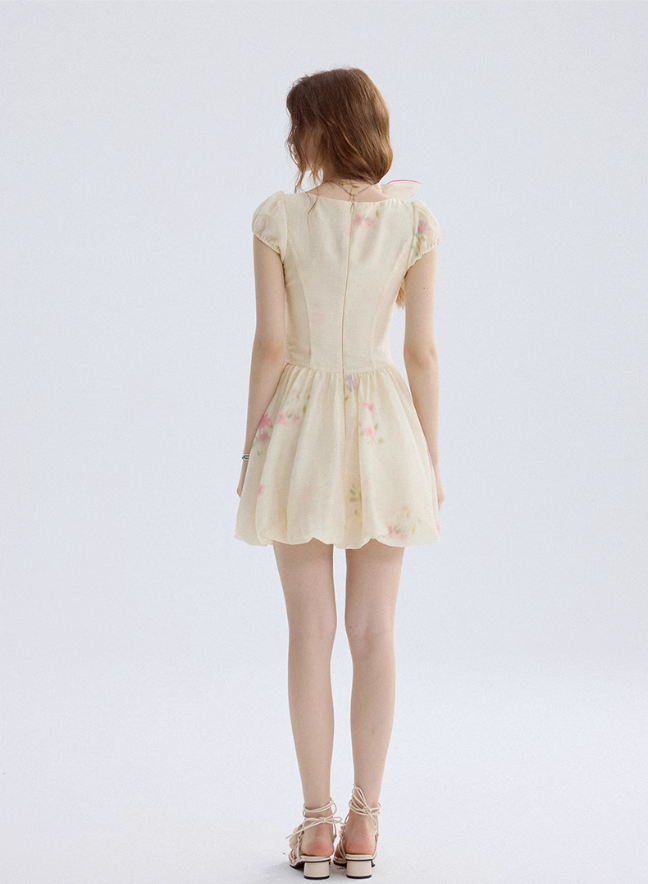 Rose Sparkling Water Floral Dress French Suspender Skirt Short Skirt Women Summer R3449