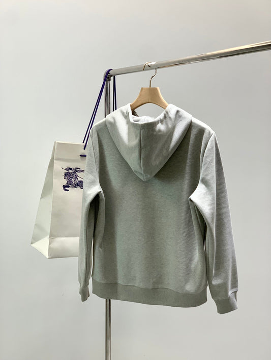 Burberry 25 Hooded Sweatshirt Gray Cotton