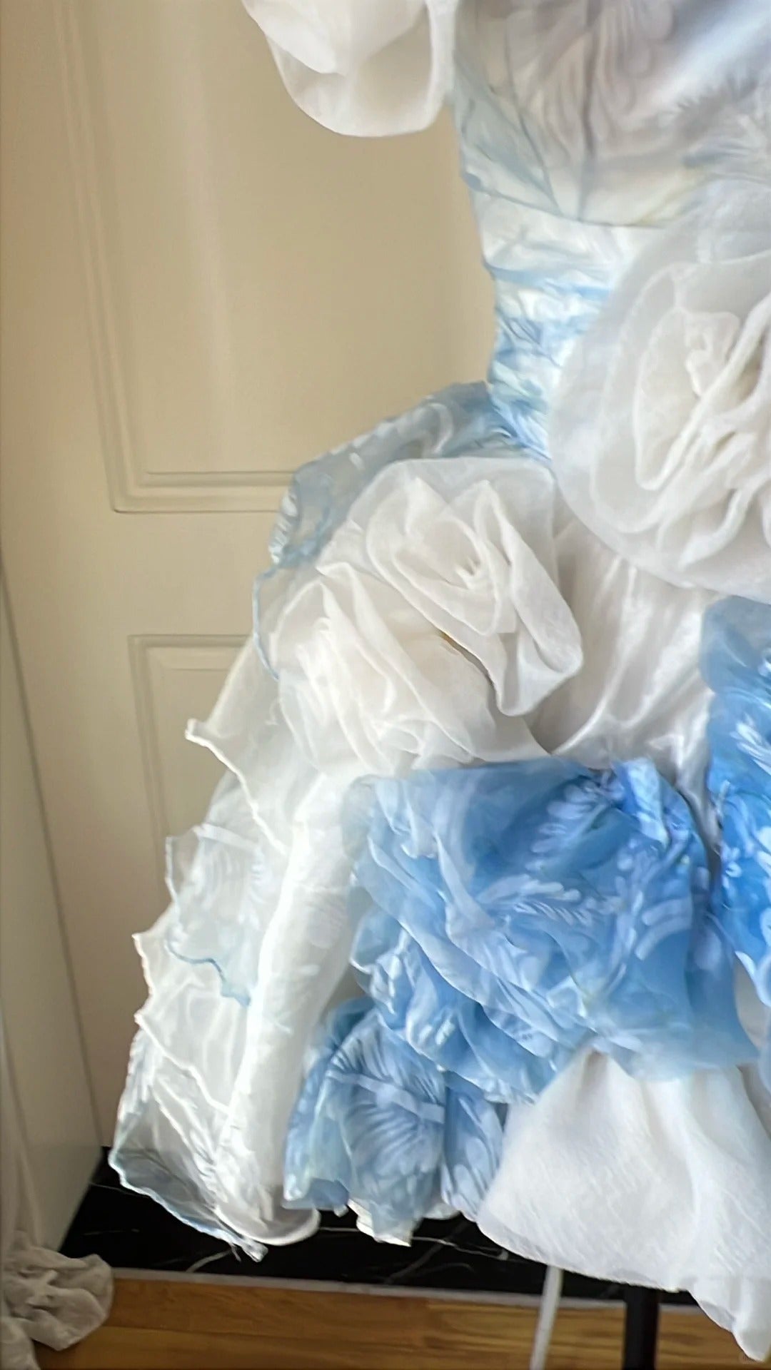 Stunning Homecoming Dress Strapless Flower Back to School Outfits Party Dress D6449