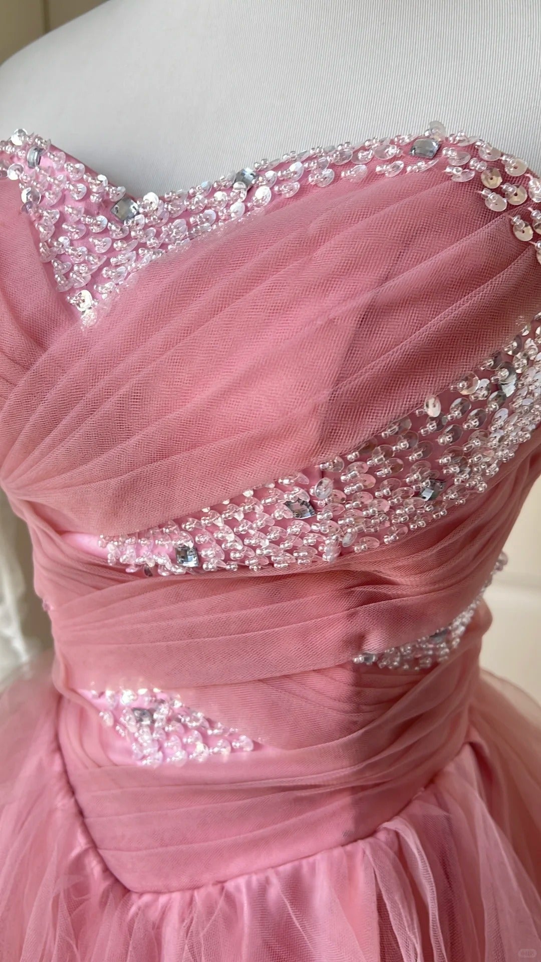 New Homecoming Dress Sweetheart Sequins Tulle Back to School Outfits Party Dress D6466