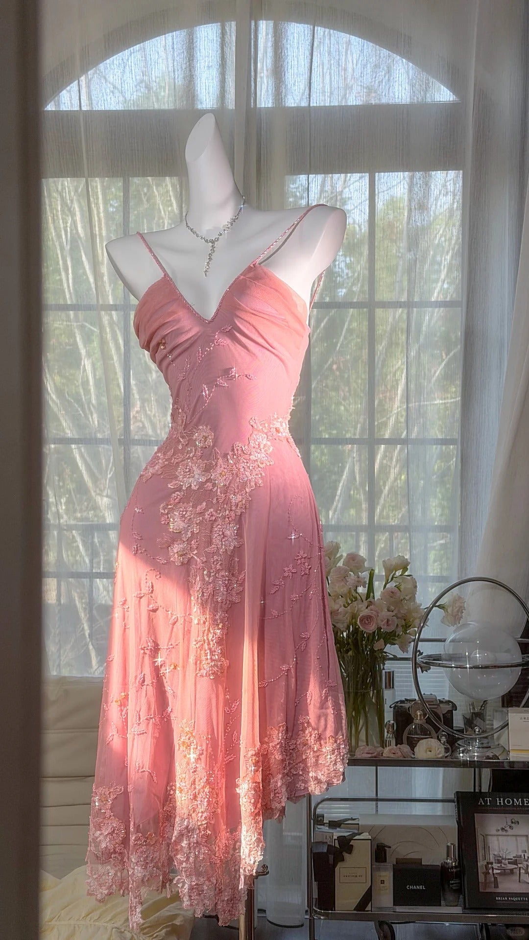 Chic Homecoming Dress V Neck Applique Dress Back to School Outfits Party Dress D6409