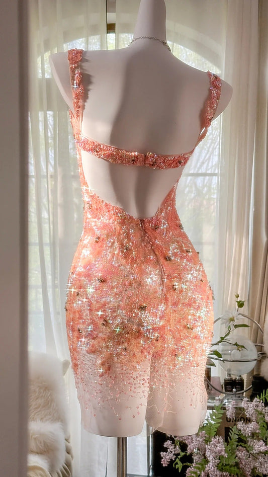 Stunning Homecoming Dress Sweetheart Applique Dress Back to School Outfits Party Dress D6418