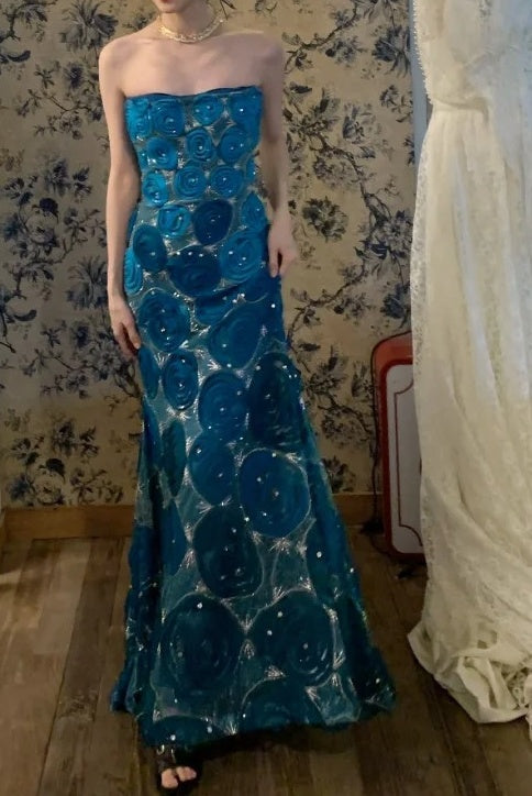 New Arrival Prom Dress Strapless Mermiad Gala Dress Birthday Party Dress Evening Dress D4580
